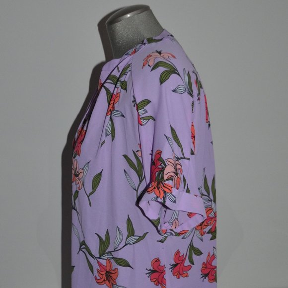 Worthington JC Penney Petite Purple Floral Blouse - Picture 2 of 8